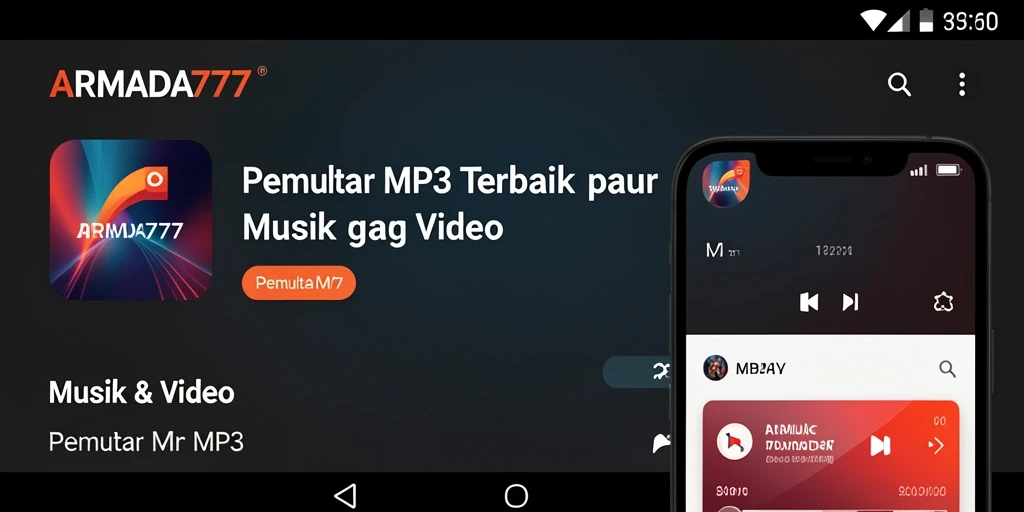 Antarmuka modern ARMADA777 untuk pengalaman Pemutar MP3 yang menarik.