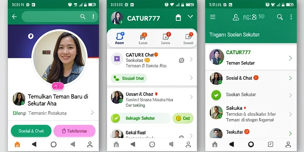 Antarmuka pengguna CATUR777 yang menarik dan mudah dinavigasi.