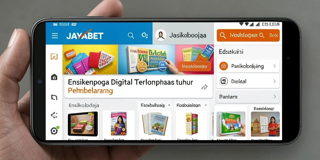 Antarmuka JAYABET dengan beragam topik Ensiklopedia.
