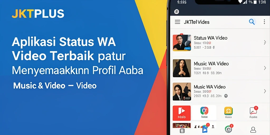 Tampilan antarmuka JKTPLUS yang menarik untuk status WA video.