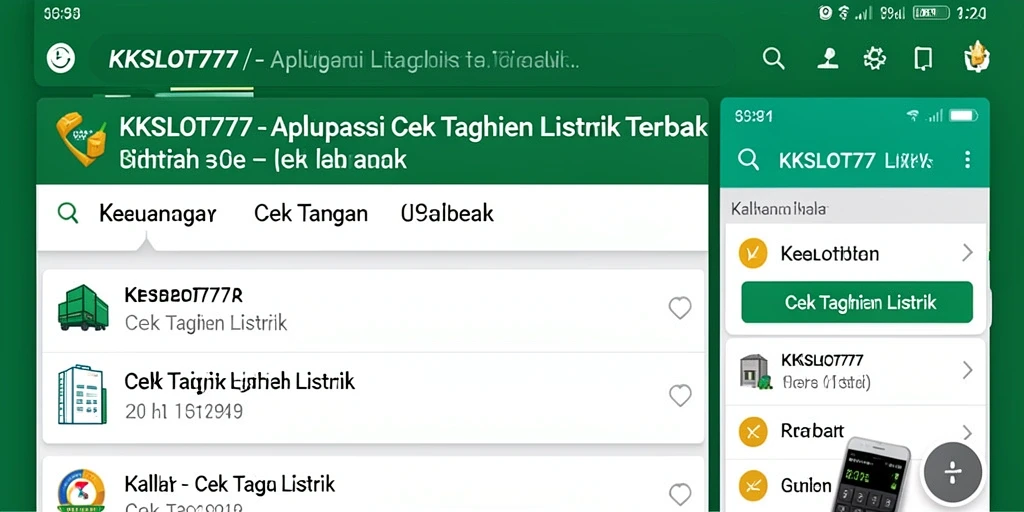 Tampilan antarmuka KKSLOT777 untuk cek tagihan listrik yang sederhana.