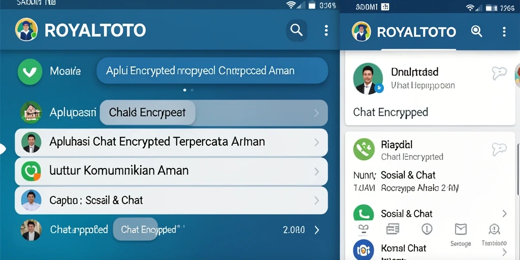 Antarmuka utama ROYALTOTO dengan fitur Chat Encrypted yang menarik.