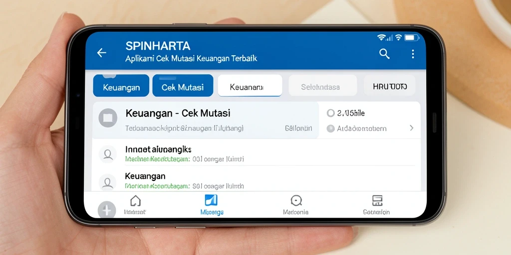 Tampilan antarmuka SPINHARTA menampilkan fungsi Cek Mutasi yang jelas.